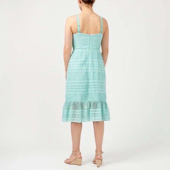 J. Crew Geometric Lace Midi Dress - Picture 2 of 16